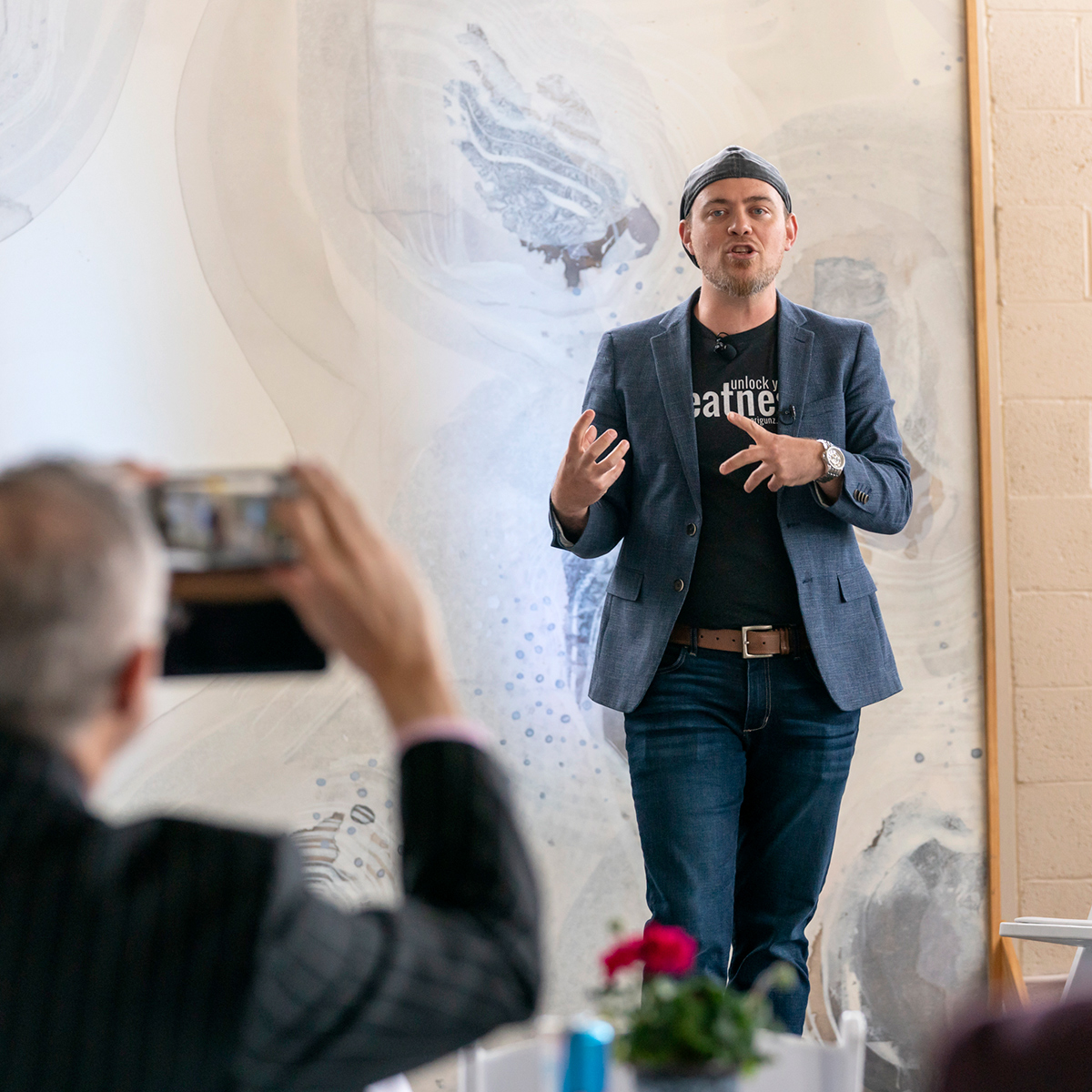 Ari Gunzburg Speaking at Showcase