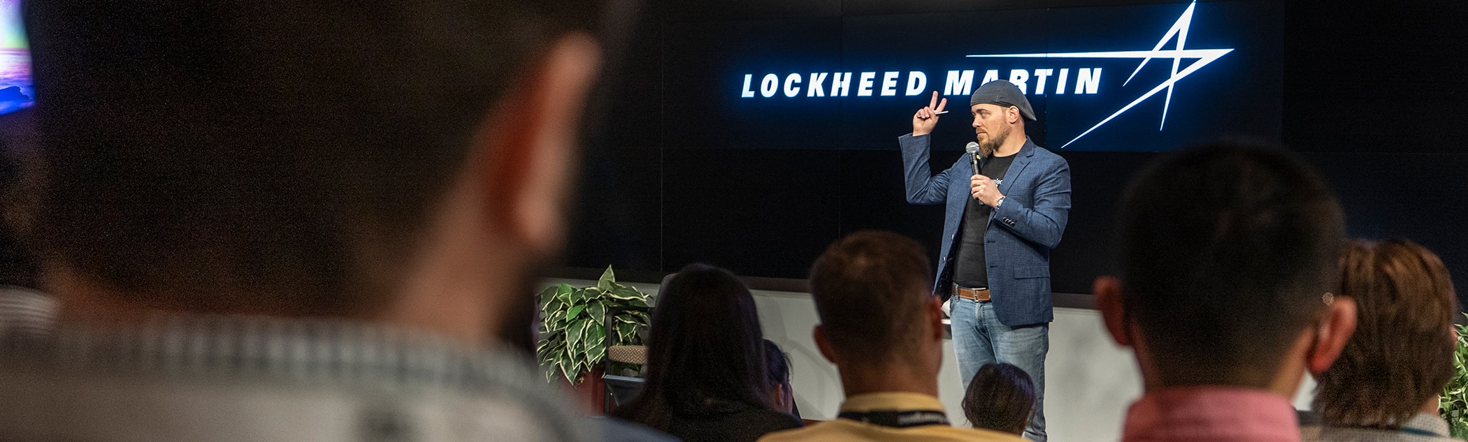 Ari Gunzburg Speaking for a Leadership Group at Lockheed Martin