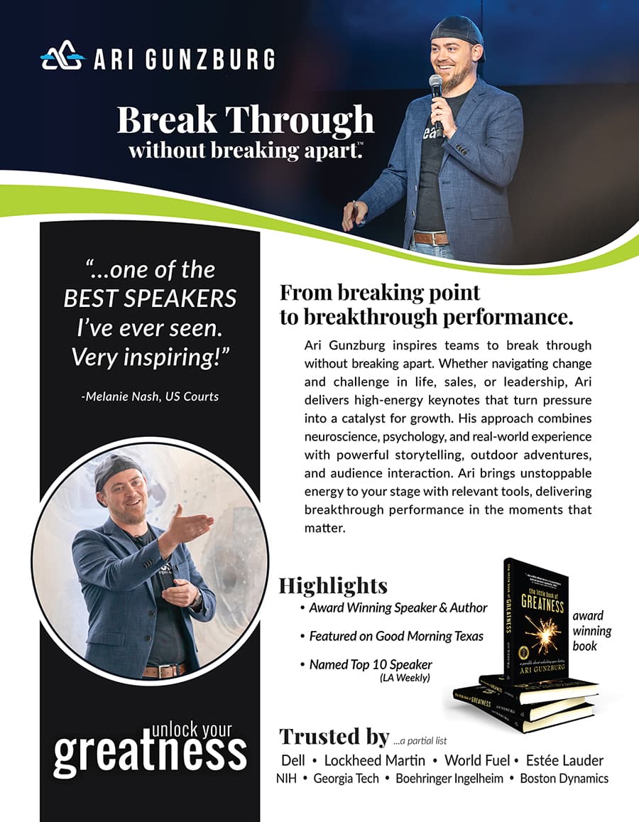 Ari Gunzburg Speaker One Sheet, Front