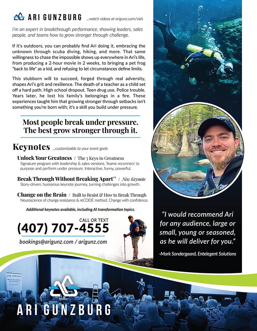 Ari Gunzburg Speaker One Sheet, Back